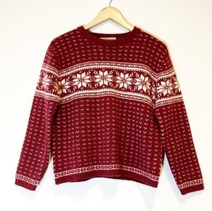 Vintage Knit Fair Isle Patterned Sweater